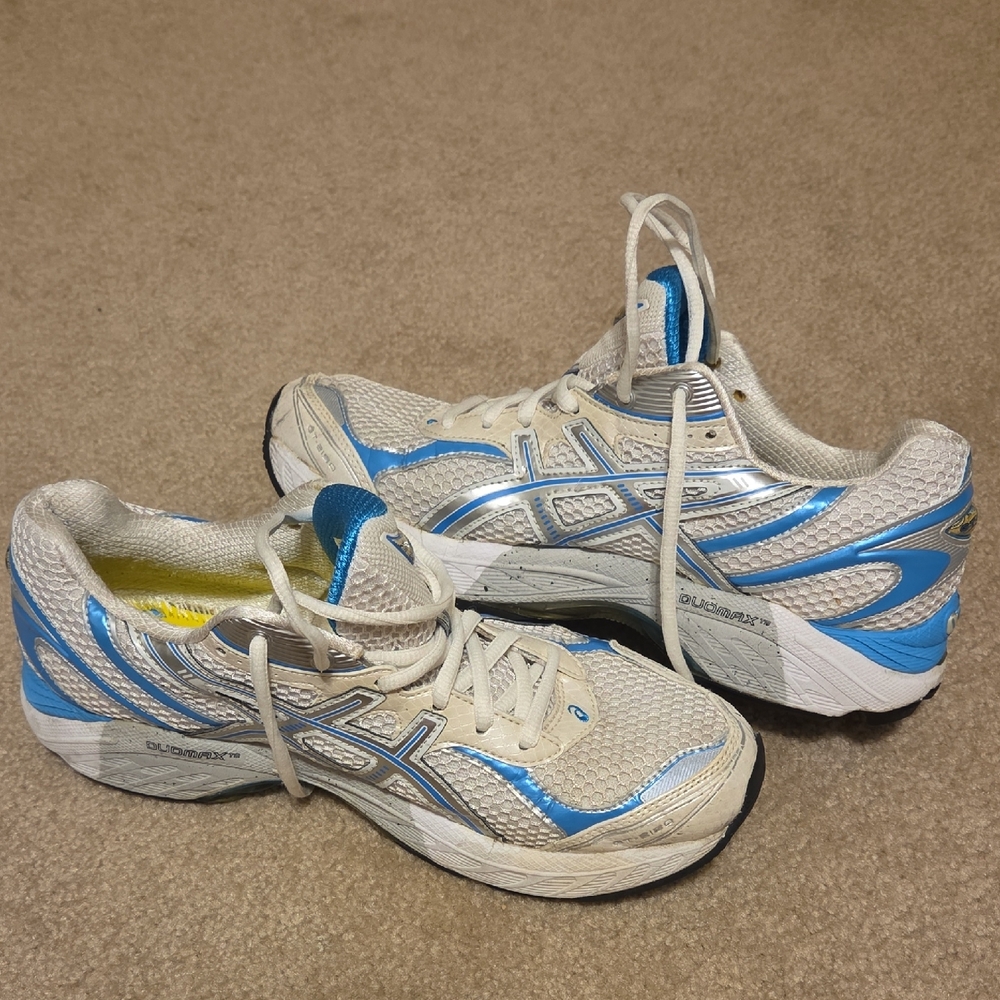 ASICS Women's Blue and White Running Shoes